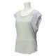 AAC81-AA2630 [蘭 レイヤード半袖Tシャツ レディース Lサイズ クリアオニキス/フローズンイエロー F15]