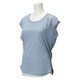 AAC81-AA2631 [蘭 レイヤード半袖Tシャツ レディース OTサイズ グリーンアース F15/フローズングリーンF15]