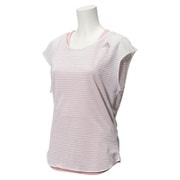AAC81-AA2632 [蘭 レイヤード半袖Tシャツ レディース Mサイズ パールグレー S14/スーパーポップ F15]