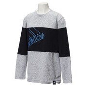 BBQ54-AC6773 [キッズ TCOS SPORTS CLIMA LITE フレームビッグロゴ コットングラフィックロングTシャツ J130 ミディアムグレイヘザー]