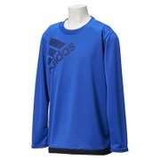 BCT05-AH8123 [キッズ TCOS SPORTS クライマライト ビッグロゴ グラフィックロングTシャツ J120 ブルー/ブラック]