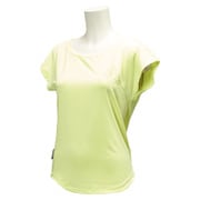 BCZ07-AH8339 [フレンチスリーブTシャツ フィットネス ロゴ レディース Sサイズ フローズンイエロー F15]