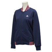 BCZ19-AH8378 [リブジャケット adidas24/7 3st レディース Sサイズ カレッジネイビー/スーパーピンク F15]