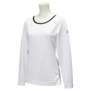 BCZ23-AH8389 [長袖Tシャツ adidas24/7 エンボスドット レディース Mサイズ ホワイト]