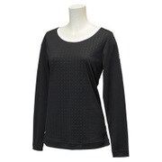 BCZ23-AH8390 [長袖Tシャツ adidas24/7 エンボスドット レディース Lサイズ ブラック]
