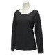 BCZ23-AH8390 [長袖Tシャツ adidas24/7 エンボスドット レディース Mサイズ ブラック]