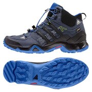 B22820 [アウトドアシューズ TERREX SWIFT R MID GTX(テレックス スウィフト アール ミッド ゴアテックス) メンズ 26.0cm ミッドナイトグレー F15/コアブラック/ブルー]