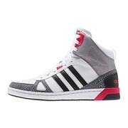 F98857 [スニーカー neo NEOHOOPS TEAM MID(ネオフープスチームミッド) レディース 22.5cm ランニングホワイト/コアブラック/ボールドレッド]