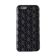 81-B-0001-0 [和柄 iPhone 6/6s 4.7インチ用ケース 麻の葉 黒]