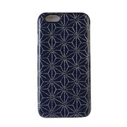 81-B-0001-1 [和柄 iPhone 6/6s 4.7インチ用ケース 麻の葉 紺]