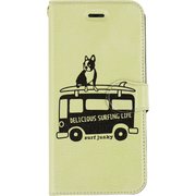 SRFL005 [iPhone 6 4.7インチ用ケース 波乗り犬＋1 イエロー]