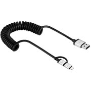 AluCable Duo twist Lightning & microUSBケーブル 1.8m JTM-OT-000020