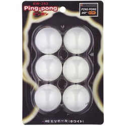 卓球ボールラージ 6P KW-243 WT 6個入 [卓球 ボール]