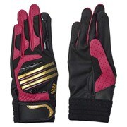 KBK34 AH8045 [バッティンググローブ adidas Professional JR(アディダスプロフェッショナルジュニア) 両手用 ジュニア Oサイズ ピンク/ブラック]