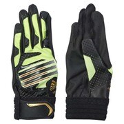 KBK34 AH8046 [バッティンググローブ adidas Professional JR(アディダスプロフェッショナルジュニア) 両手用 ジュニア Oサイズ ブラック/ソーラーイエロー]