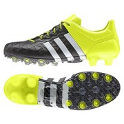 B32815 [ハードグラウンド用サッカースパイク エース 15.1-JFA HG レザー(カンガルー革) メンズ 29.0cm コアブラック/ランニングホワイト/ソーラーイエロー]