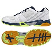 B33046 [ハントドッチシューズ Volley Team 3 レディース 23.0cm ランニングホワイト/シルバーメット/カレッジネイビー]