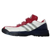 Q16946 [野球 ソフト用 トレーニングシューズ ADIPURE(アディピュア) トレーナー メンズ 27.0cm ランニングホワイト/シルバーメット/パワーレッド]
