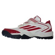 Q16949 [野球 ソフト用 トレーニングシューズ adizero(アディゼロ) JPトレーナー4+ キッズ 19.5cm ランニングホワイト/パワーレッド/パワーレッド]