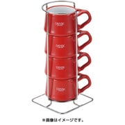 Kobenstyle(コベンスタイル) ストーンウェア コーヒーカップ 4pcs チリレッド 848423