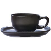 セラミック コーヒーカップ&ソーサー 黒 Y-101 270510