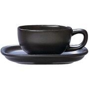 セラミック ティーカップ&ソーサー 黒 Y-102 270530