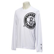 LKF89 AC4325 [NBA チームグラフィック 長袖Tシャツ メンズ Mサイズ ホワイト]