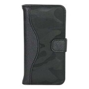 M-18BK [スマートフォン 汎用ブックタイプケース 迷彩 ブラック]