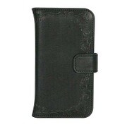 M-21BK [スマートフォン 汎用ブックタイプケース 4.5インチ対応 アンティーク ブラック]