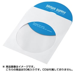 DVD・CDペーパースリーブケース 50枚入り ホワイト FCD-PS50WN