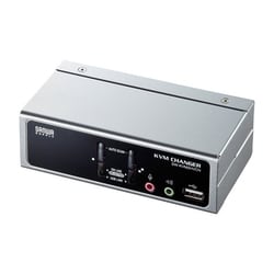 KVMスイッチ VGA/USB/PS/2 パソコン切替器 2台のパソコンで1台のモニターを共有 USB A×2ポートハブ付き Windows/Mac対応 据え置き型 SW-KVM2HVC