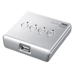 USB切替器 4台のパソコンで1台のUSB2.0機器を切り替え 切替先確認LEDランプ付き Windows/Mac対応 手動切替 SW-US24N