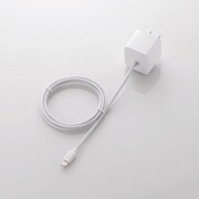LightningAC充電器 2.4A出力 CUBE型 ケーブル一体 1.0m ホワイト LPA-ACLEC100WH