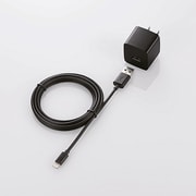 LightningAC充電器 2.4A出力 CUBE型 ケーブル同梱 1.5m ブラック LPA-ACUES150BK
