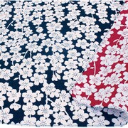 TF-20479-129 [和布華 チーフ 伊砂文様　両面ふろしき しだれ桜（コン/アカ）]