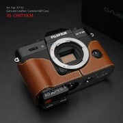 本革カメラハーフケース 富士フィルムX-T10用 キャメル XS-CHXT10CM