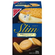 ナビスコ スリムサンド薄焼きビスケット＆ミルククリーム 3枚×6パック