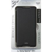 SYXZ3PBOOKCCRYBLK [Xperia Z4 ECOLEATHER COVER horiz.flip CARD SLOT TRANSP MFX BLACK]