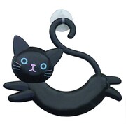 ME48 [ねこのタオルハンガー クロ]