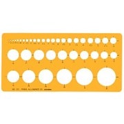 テンプレート 円定規 101 オレンジ 1-843-0101
