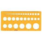 テンプレート 円定規 101M インクエッジ付 オレンジ 1-843-0111