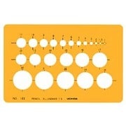 テンプレート 円定規 103 オレンジ 1-843-0103
