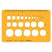 テンプレート 円定規 103M インクエッジ付 オレンジ 1-843-0113