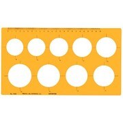 テンプレート 円定規 116M インクエッジ付 オレンジ 1-843-0016
