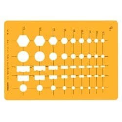 テンプレート ボルトナット定規 301 オレンジ 1-843-0301