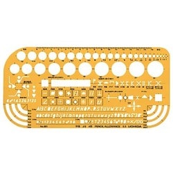 テンプレート 機械記号定規 861 オレンジ 012-0006