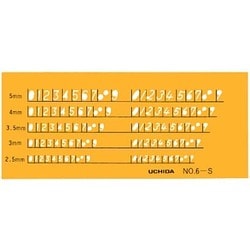 テンプレート 数字定規 NO-6S オレンジ 1-843-1016