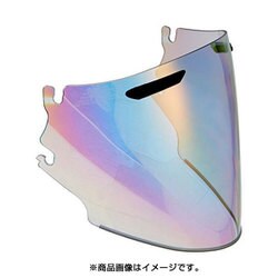 ヘルメットパーツ 1201 スーパーアドシスZRシールド ライトスモーク/ミラーレッド