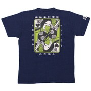 半袖Tシャツ 姫 トランプ柄つむぎ天竺 男女兼用 Lサイズ 藍(あい)/インディゴ BU1152139