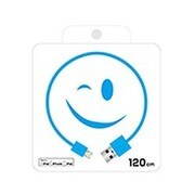 Lightning スマイル USB ケーブル 120cm ブルー QL-250BL